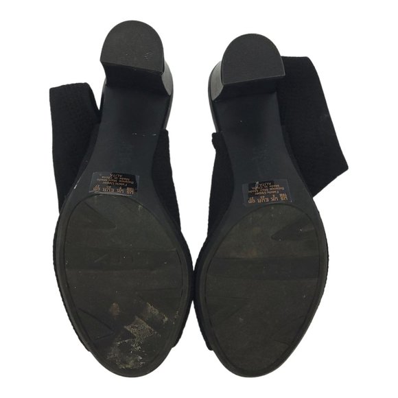 LifeStride Alita Block Heel Open Toe Ankle Boots Womens US 10 UK 8 EU 40 Black - Picture 7 of 11